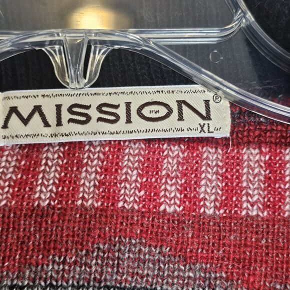 Mission Sportswear Cardigan Sweater Mens XLarge Aztec Button Up Wool Blend - Picture 2 of 9